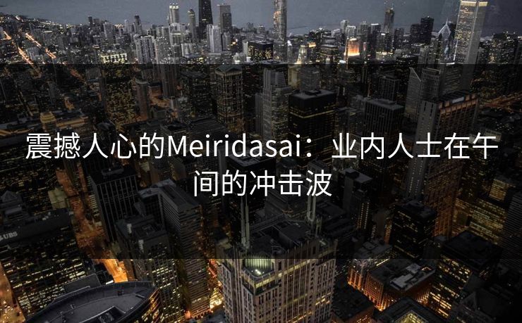 震撼人心的Meiridasai：业内人士在午间的冲击波  第1张