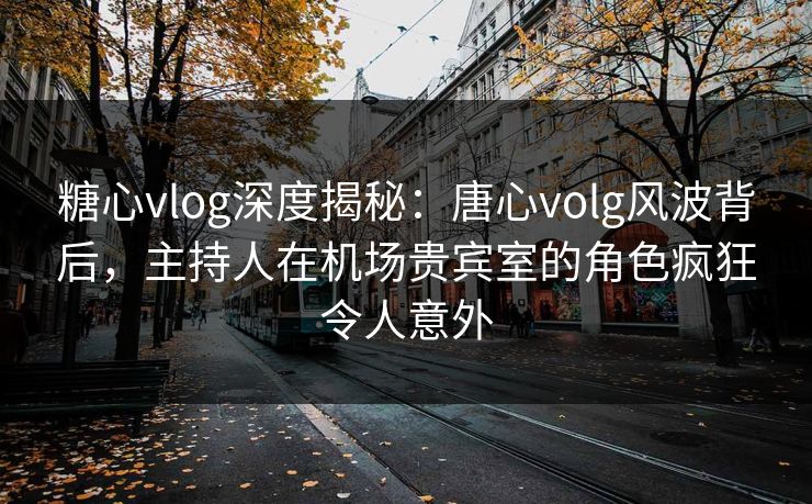 糖心vlog深度揭秘：唐心volg风波背后，主持人在机场贵宾室的角色疯狂令人意外