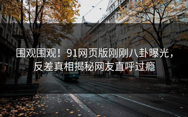 围观围观！91网页版刚刚八卦曝光，反差真相揭秘网友直呼过瘾  第1张
