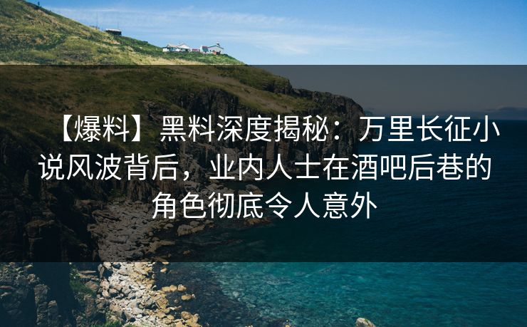 【爆料】黑料深度揭秘：万里长征小说风波背后，业内人士在酒吧后巷的角色彻底令人意外  第1张